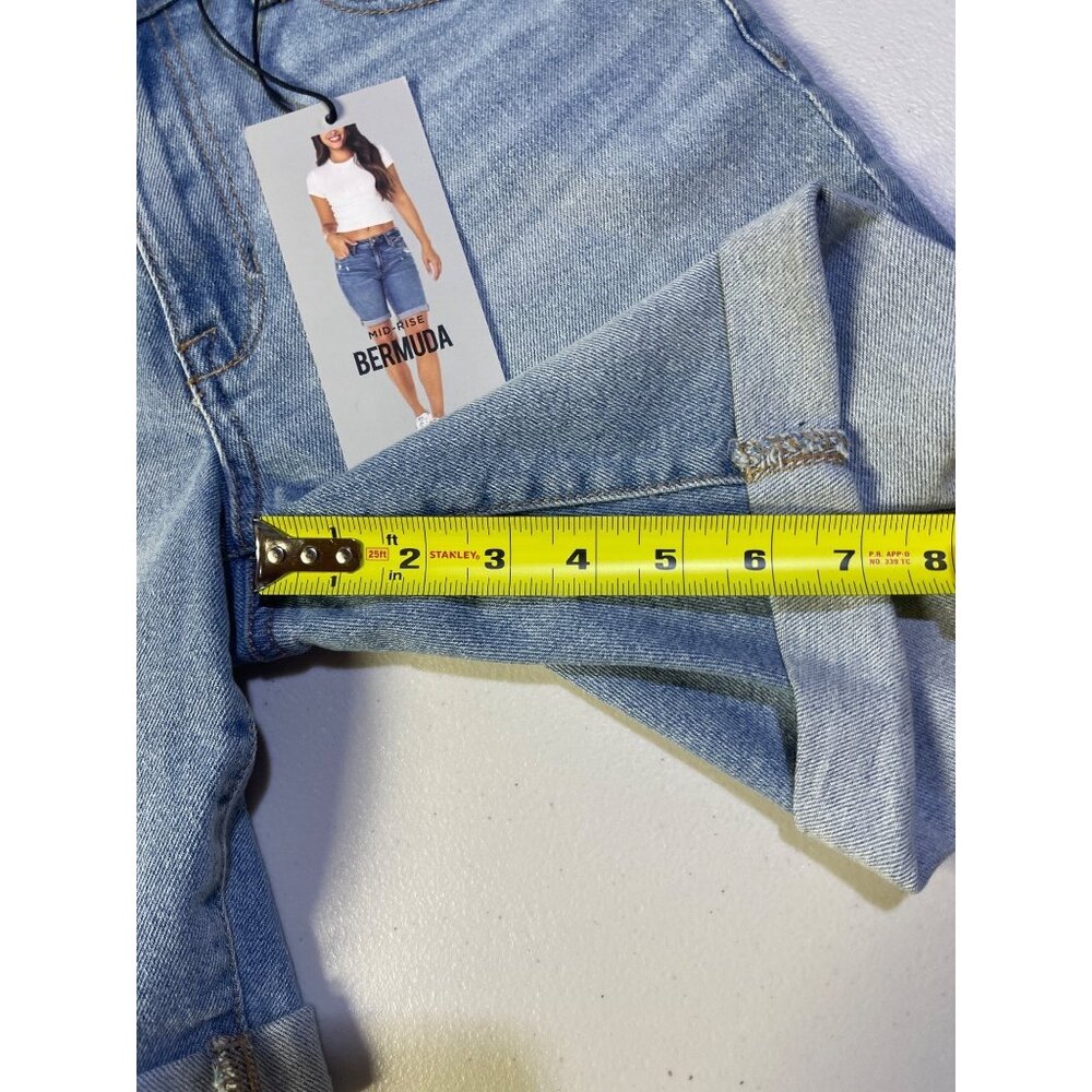Celebrity Pink Size 5/27 Mid-Rise Denim Bermuda Shorts Lightweight - Picture 6 of 11
